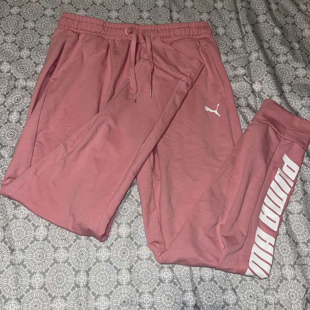 Pink/Skin color Puma Joggers